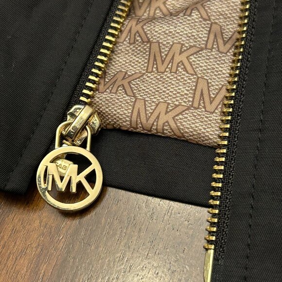 Michael Kors Women's Anorak Black Jacket Raincoat Full Zip Black Size Small - Picture 10 of 16